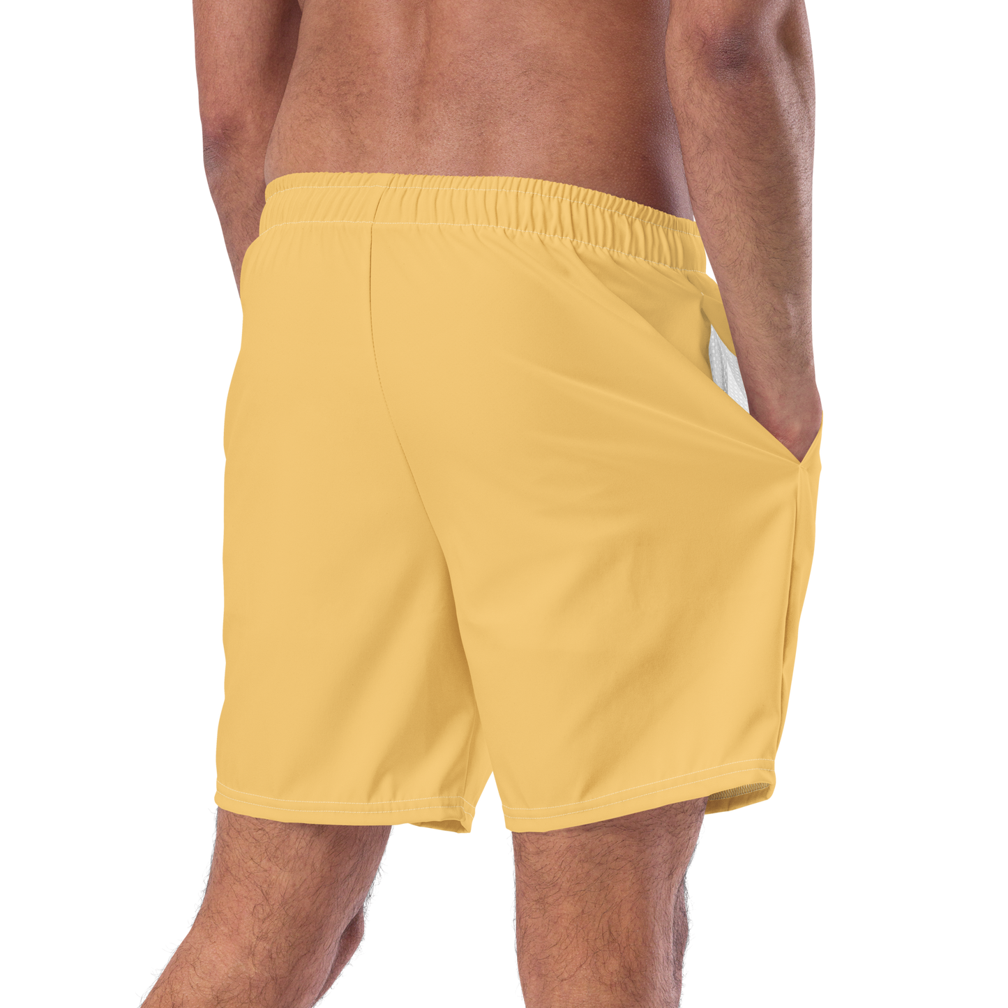 Michigan Upper Peninsula Men's Swim Trunks (w/ UP USA Flag ) | Citrine