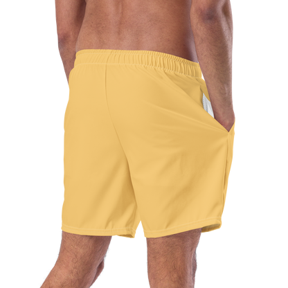 Michigan Upper Peninsula Men's Swim Trunks (w/ UP USA Flag ) | Citrine