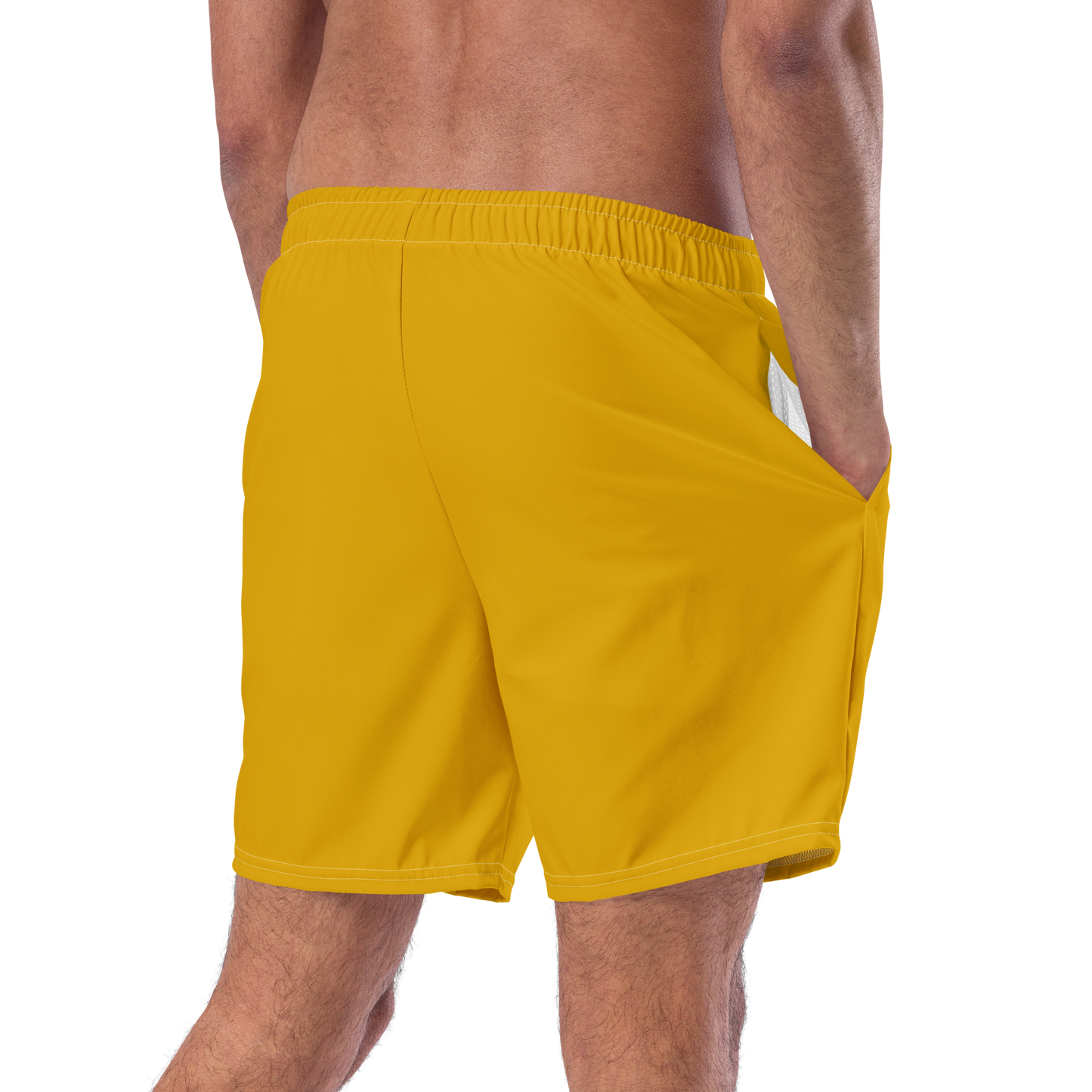 Michigan Upper Peninsula Men's Swim Trunks (w/ UP USA Flag ) | Gold