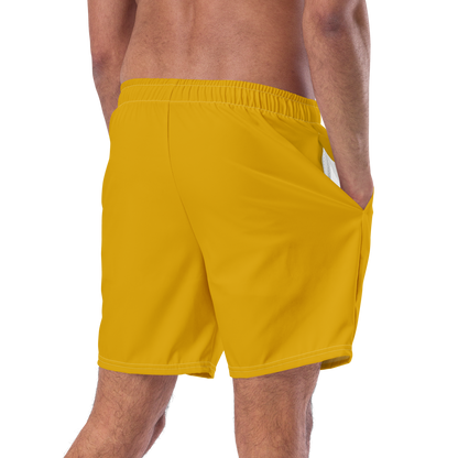 Michigan Upper Peninsula Men's Swim Trunks (w/ UP USA Flag ) | Gold