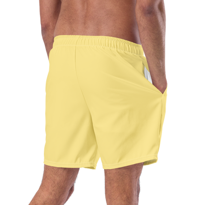 Michigan Upper Peninsula Men's Swim Trunks (w/ UP USA Flag ) | Cherry Yellow