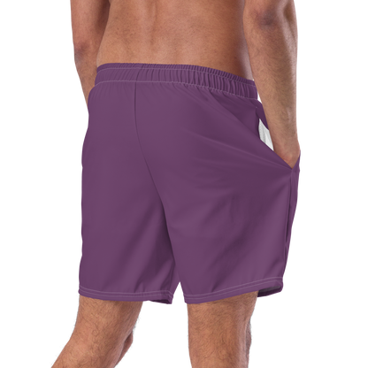 Michigan Upper Peninsula Men's Swim Trunks (w/ UP USA Flag ) | Plum