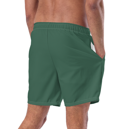 Michigan Upper Peninsula Men's Swim Trunks (w/ UP USA Flag ) | Ginger Ale Green