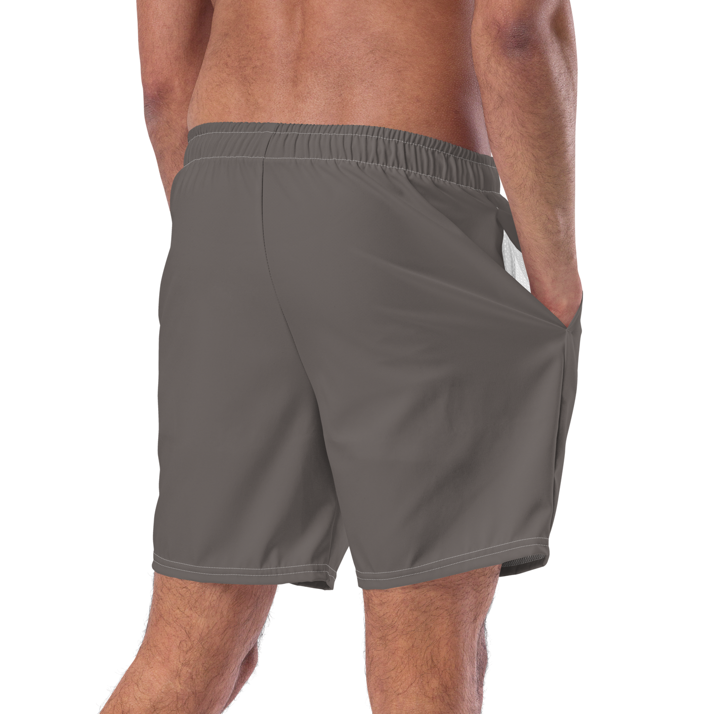 Michigan Upper Peninsula Men's Swim Trunks (w/ UP USA Flag ) | Warren Tank Grey