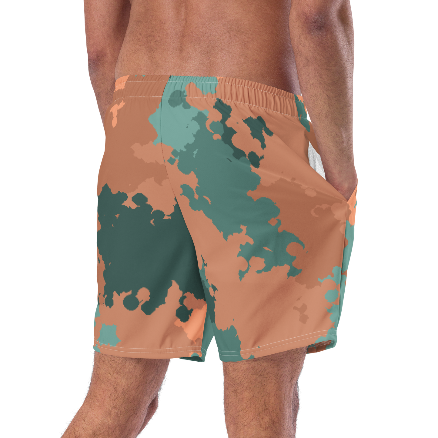 Michigan Upper Peninsula Men's Swim Trunks (w/ UP Outline) | Copper Country Camo