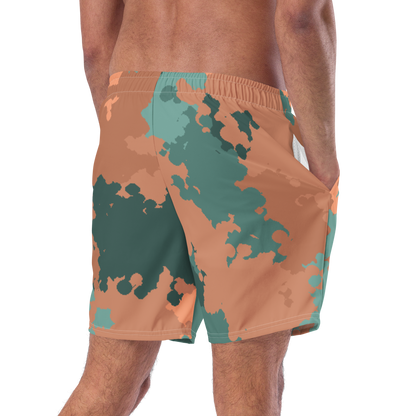 Michigan Upper Peninsula Men's Swim Trunks (w/ UP Outline) | Copper Country Camo