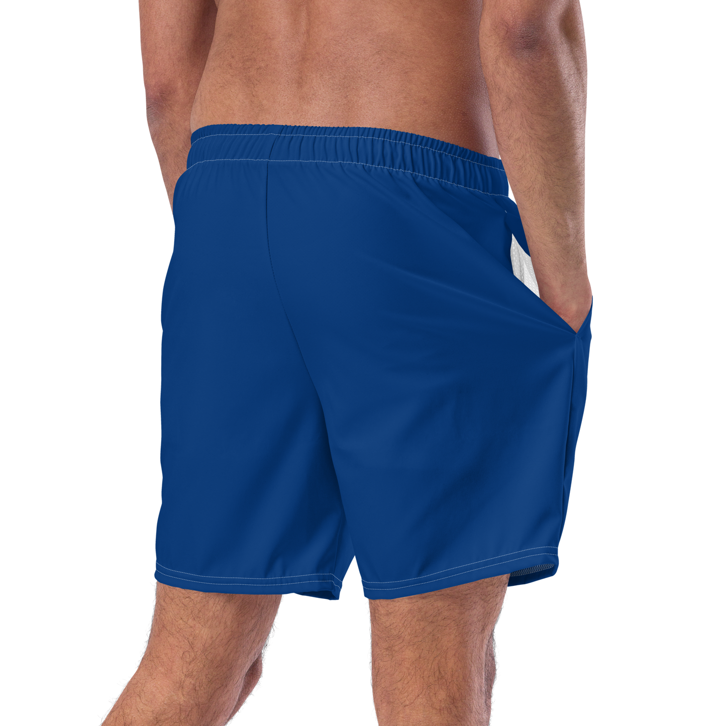 Michigan Upper Peninsula Men's Swim Trunks (w/ UP Outline) | Dearborn Blue