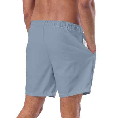 Michigan Upper Peninsula Men's Swim Trunks (w/ UP Outline ) | B-24 Grey