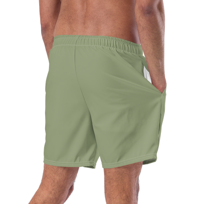 Michigan Upper Peninsula Men's Swim Trunks (w/ UP Outline ) | Beachgrass Green