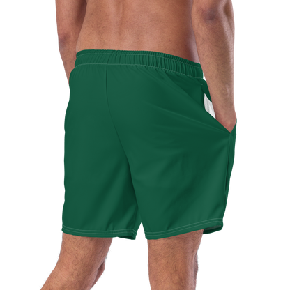 Michigan Upper Peninsula Men's Swim Trunks (w/ UP Outline ) | Superior Green