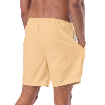 Michigan Upper Peninsula Men's Swim Trunks (w/ UP Outline) | Pale Apricot