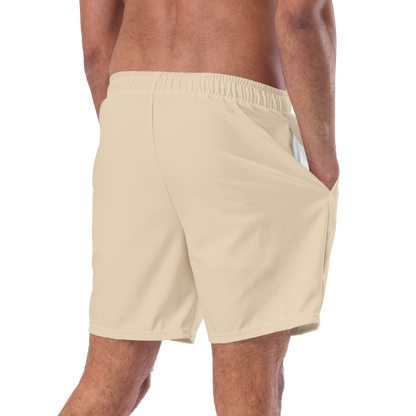 Michigan Upper Peninsula Men's Swim Trunks (w/ UP Outline) | Canvas Color