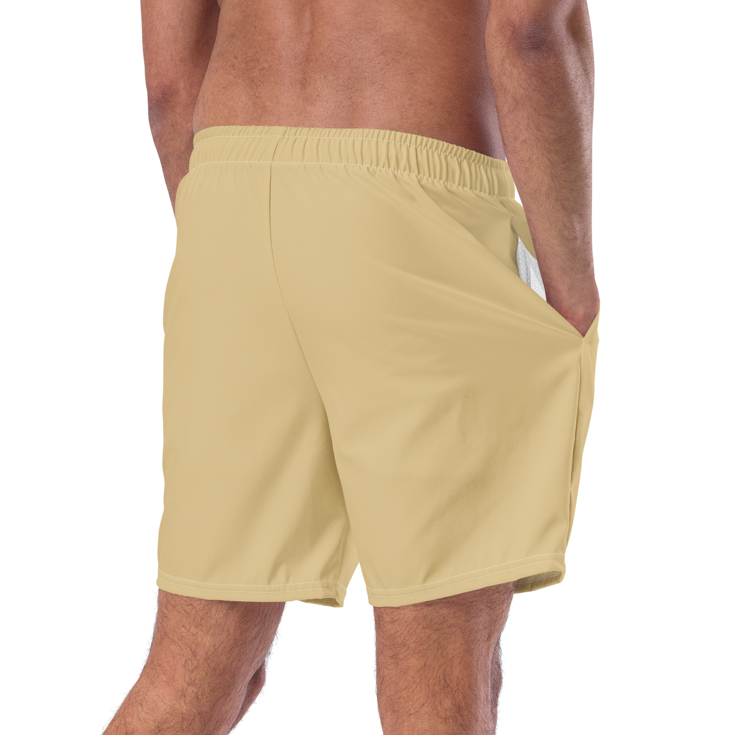 Michigan Upper Peninsula Men's Swim Trunks (w/ UP Outline) | Maple Color