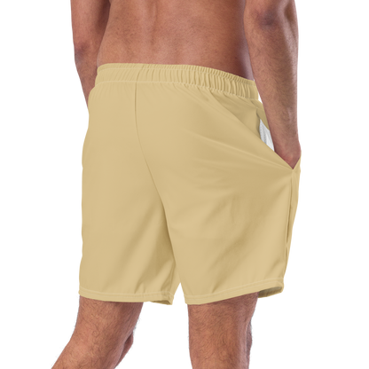 Michigan Upper Peninsula Men's Swim Trunks (w/ UP Outline) | Maple Color