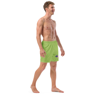 Michigan Upper Peninsula Men's Swim Trunks (w/ UP USA Flag ) | Gooseberry Green