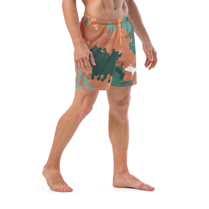 Michigan Upper Peninsula Men's Swim Trunks (w/ UP Outline) | Copper Country Camo