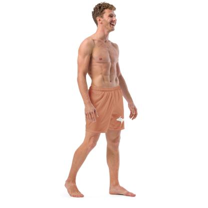 Michigan Upper Peninsula Men's Swim Trunks (w/ UP Outline) | Copper Color