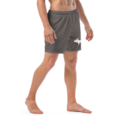 Michigan Upper Peninsula Men's Swim Trunks (w/ UP Outline) | Warren Tank Grey