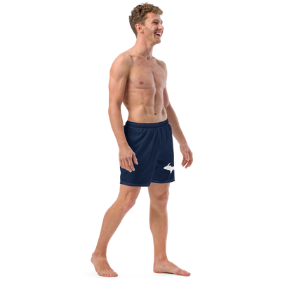 Michigan Upper Peninsula Men's Swim Trunks (w/ UP Outline ) | Navy