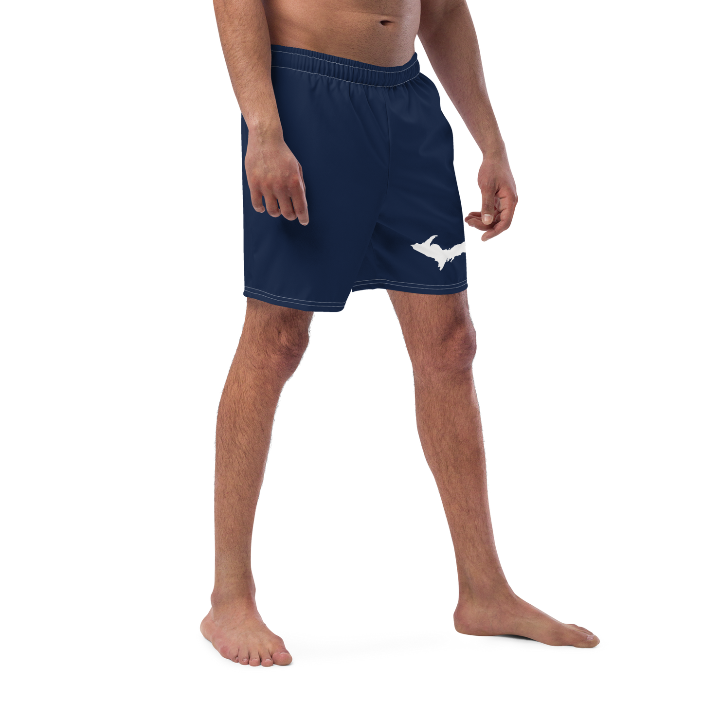 Michigan Upper Peninsula Men's Swim Trunks (w/ UP Outline ) | Navy