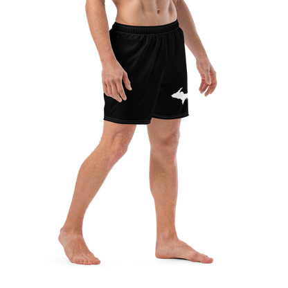 Michigan Upper Peninsula Men's Swim Trunks (w/ UP Outline ) | Black