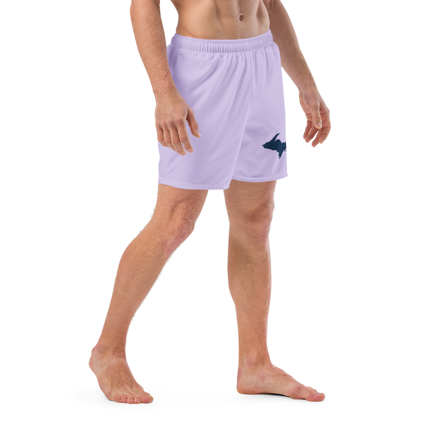 Michigan Upper Peninsula Men's Swim Trunks (w/ UP Outline ) | Lavender