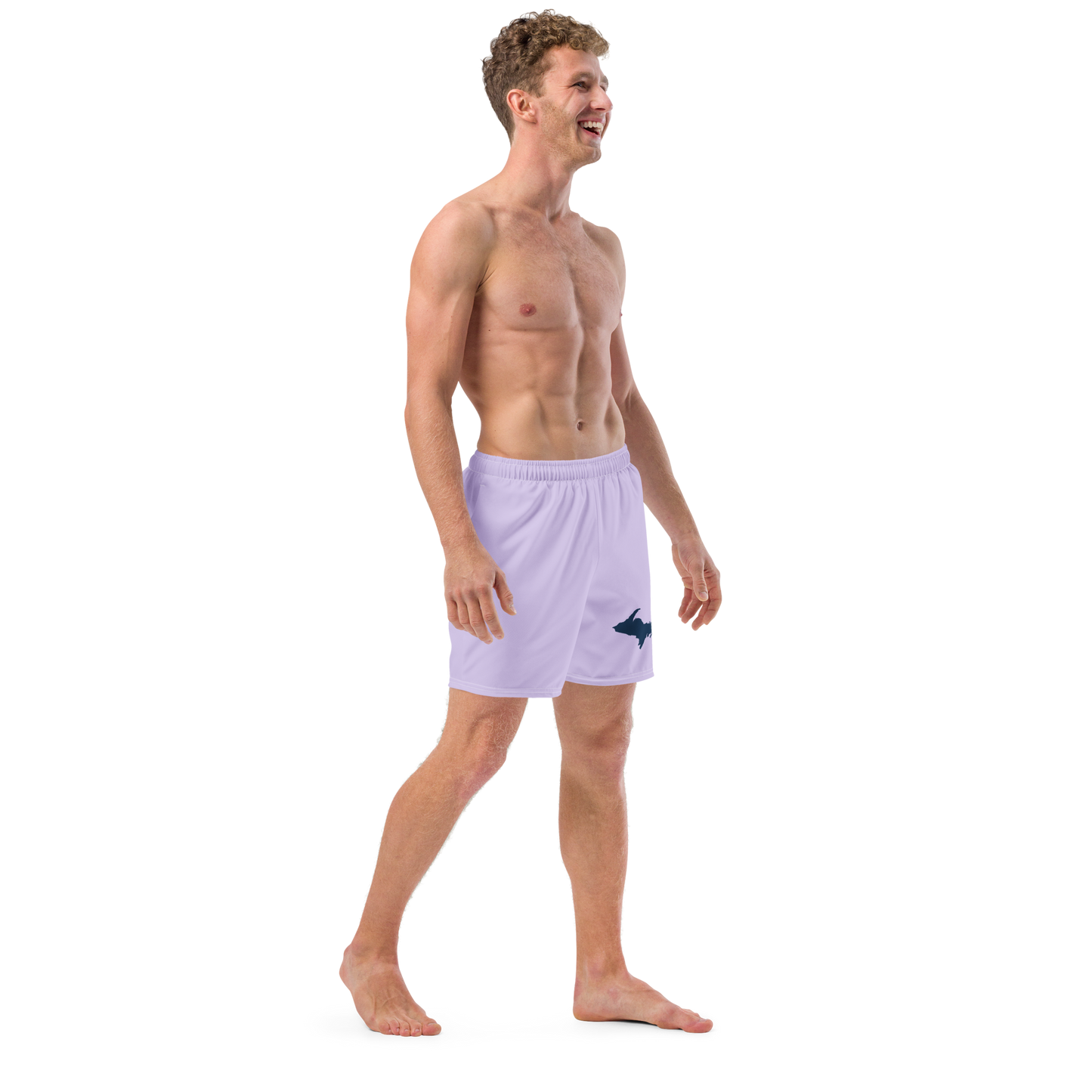 Michigan Upper Peninsula Men's Swim Trunks (w/ UP Outline ) | Lavender