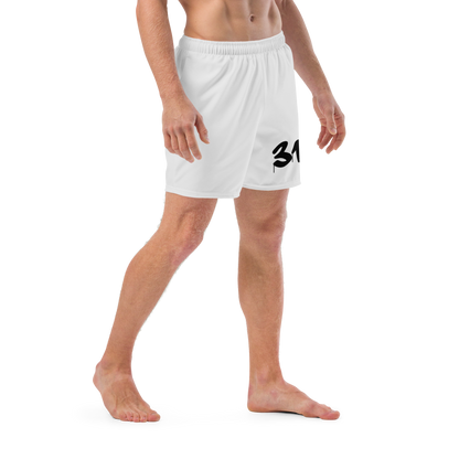 Detroit '313' Men's Swim Trunks | Birch Bark White