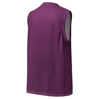 Michigan Upper Peninsula Basketball Jersey (w/ UP Outline) | Unisex - Tyrian Purple