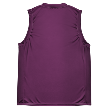 Michigan Upper Peninsula Basketball Jersey (w/ UP Outline) | Unisex - Tyrian Purple