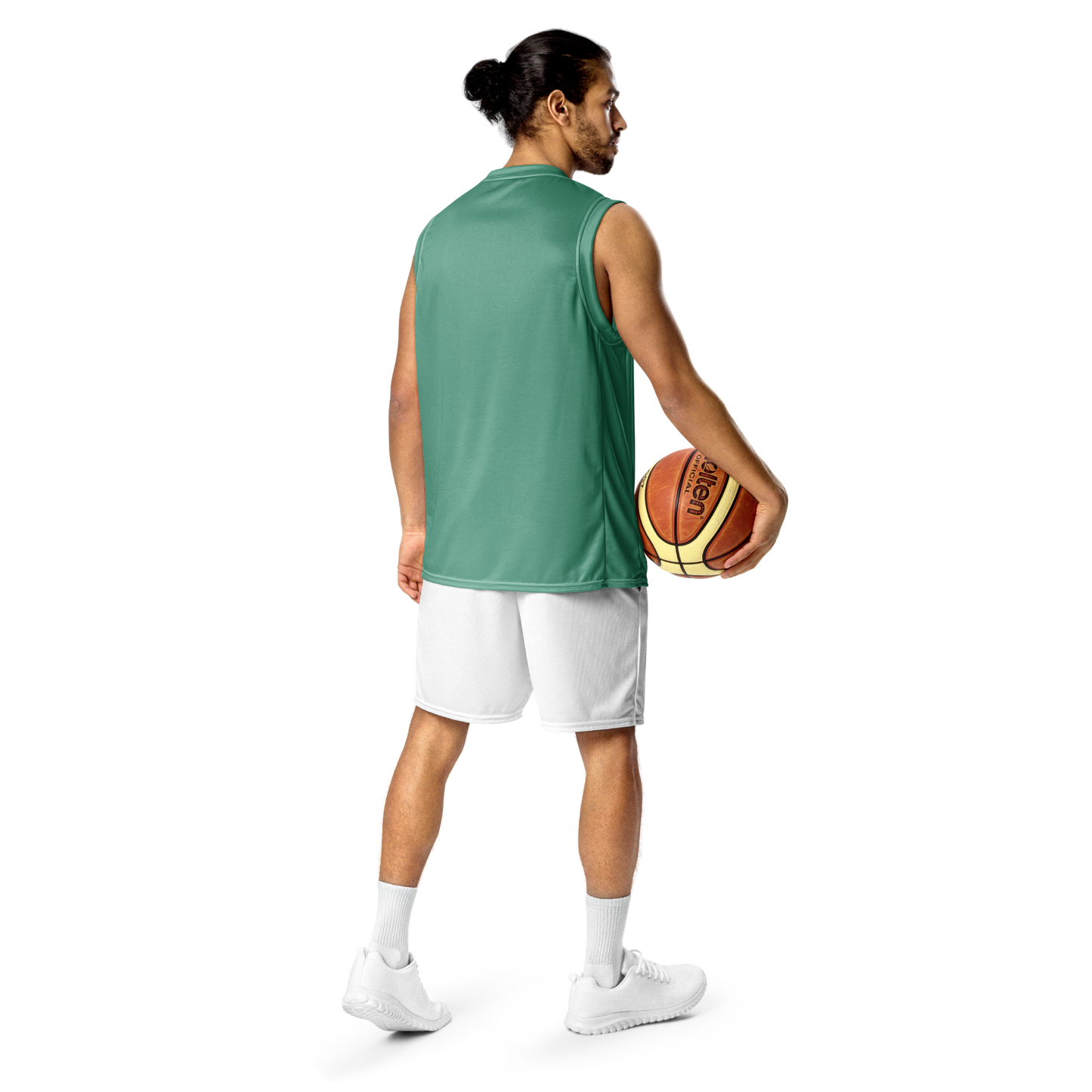 Michigan Upper Peninsula Basketball Jersey ( w/ UP Outline) | Unisex - Metallic Mint Green