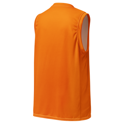 Michigan Upper Peninsula Basketball Jersey (w/ UP Outline) | Unisex - Safety Orange