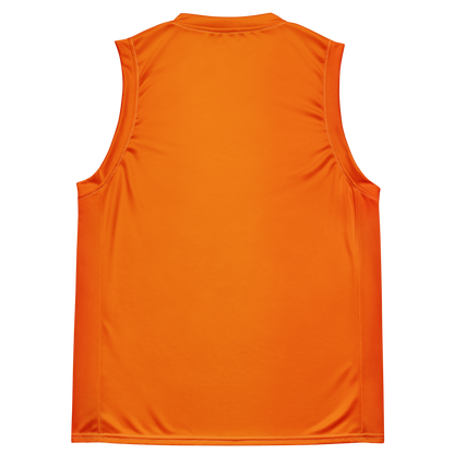 Michigan Upper Peninsula Basketball Jersey (w/ UP Outline) | Unisex - Safety Orange