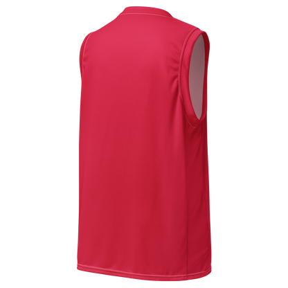 Michigan Upper Peninsula Basketball Jersey (w/ UP Outline) | Unisex - Lighthouse Red