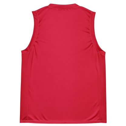 Michigan Upper Peninsula Basketball Jersey (w/ UP Outline) | Unisex - Lighthouse Red