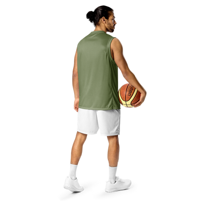 Michigan Upper Peninsula Basketball Jersey (w/ UP Outline) | Unisex - Beachgrass Green