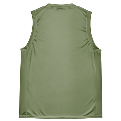 Michigan Upper Peninsula Basketball Jersey (w/ UP Outline) | Unisex - Beachgrass Green