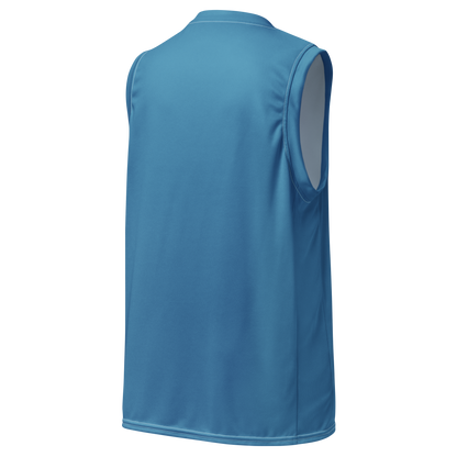 Michigan Upper Peninsula Basketball Jersey (w/ UP Outline) | Unisex - Lake Michigan Blue