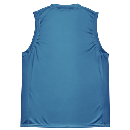 Michigan Upper Peninsula Basketball Jersey (w/ UP Outline) | Unisex - Lake Michigan Blue