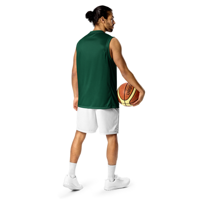 Michigan Upper Peninsula Basketball Jersey (w/ UP Outline) | Unisex - Superior Green