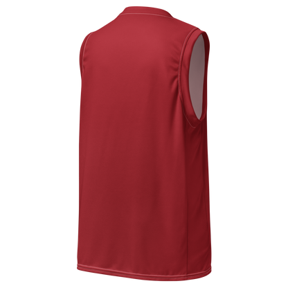 Michigan Upper Peninsula Basketball Jersey (w/ UP Outline) | Unisex - Thibleberry Red