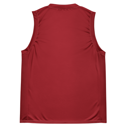 Michigan Upper Peninsula Basketball Jersey (w/ UP Outline) | Unisex - Thibleberry Red