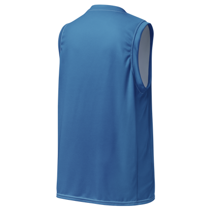 Michigan Upper Peninsula Basketball Jersey (w/ UP Outline) | Unisex - Lake Superior Blue