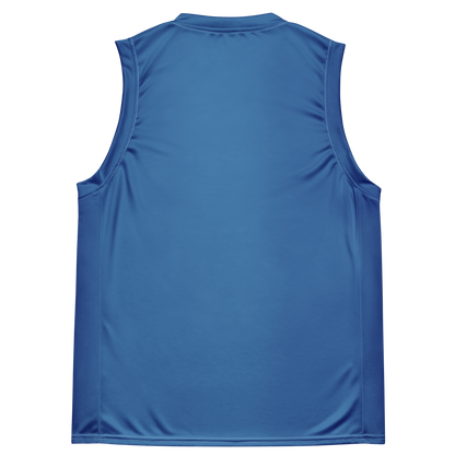 Michigan Upper Peninsula Basketball Jersey (w/ UP Outline) | Unisex - Lake Superior Blue