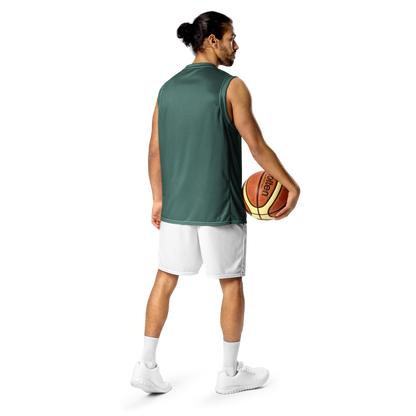 Michigan Upper Peninsula Basketball Jersey (w/ UP Outline) | Unisex - Copper Green