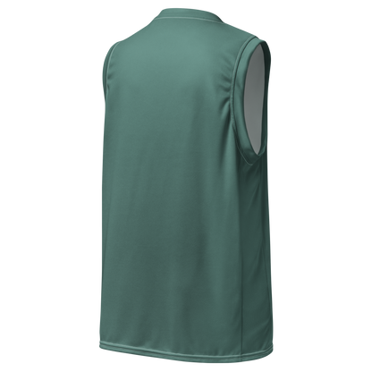 Michigan Upper Peninsula Basketball Jersey (w/ UP Outline) | Unisex - Copper Green