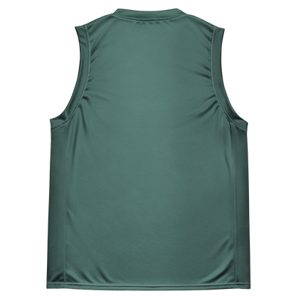 Michigan Upper Peninsula Basketball Jersey (w/ UP Outline) | Unisex - Copper Green