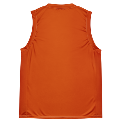 Michigan Upper Peninsula Basketball Jersey (w/ UP Outline) | Unisex - Maple Leaf Orange