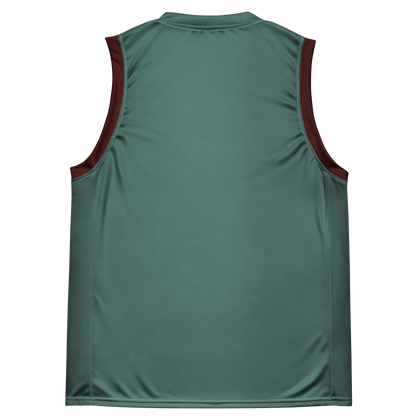 Michigan Upper Peninsula Basketball Jersey (w/ UP Outline) | Unisex - Cherrywood Red