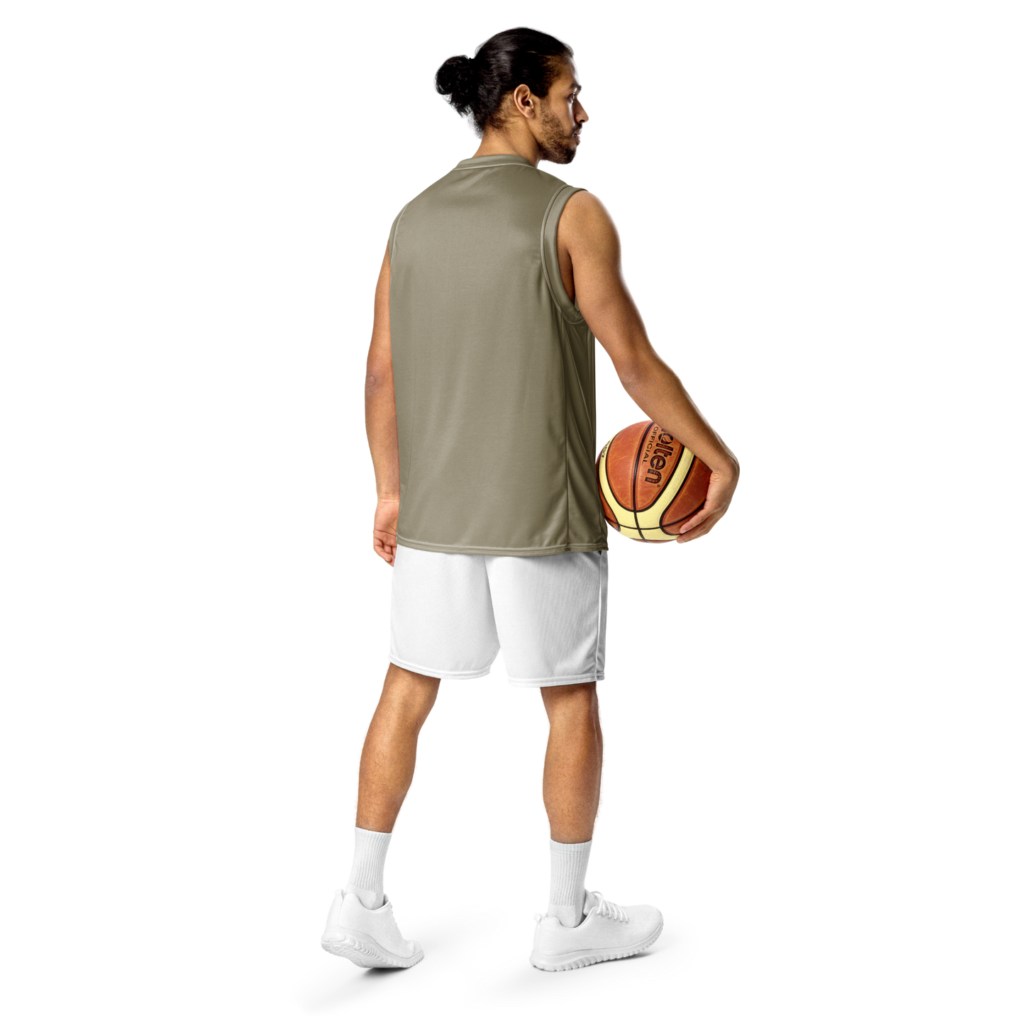 Michigan Upper Peninsula Basketball Jersey (w/ UP Outline) | Unisex - Petoskey Stone Beige